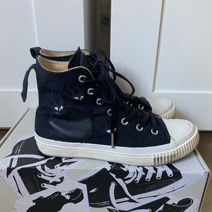 Size 10/40 - Alexander McQueen Swallow High Top Black Sneakers